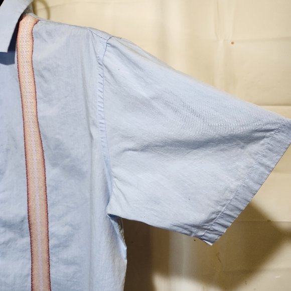 Banana Republic Retro Bowling Short Sleeve Button Up Shirt Men's Size Medium - Picture 8 of 11